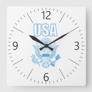 USA national emblem Square Wall Clock