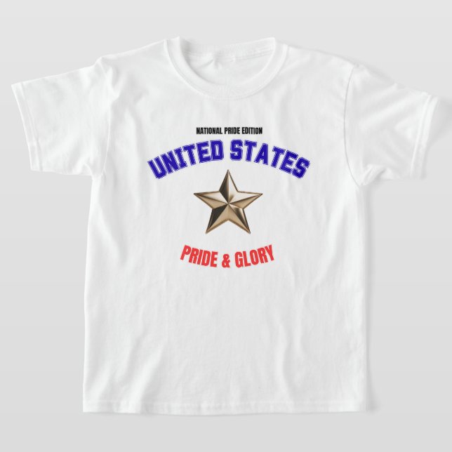 USA National Pride Edition Kids' Basic T-Shirt (Laydown)