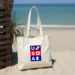 USA Nautical Red White Blue Maritime Sailing Flags Tote Bag