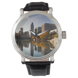 USA, Nebraska, Omaha, Gene Leahy Mall, Skyline Watch