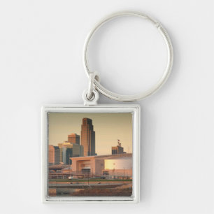 USA, Nebraska, Omaha, Skyline Key Ring