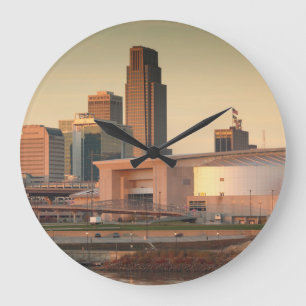 USA, Nebraska, Omaha, Skyline Large Clock