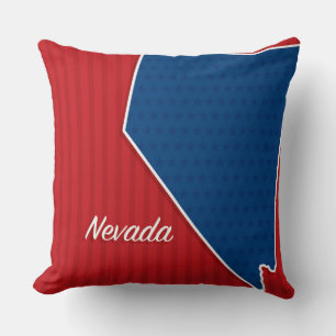 USA Nevada State Patriotic Stars and Stripes Map Cushion