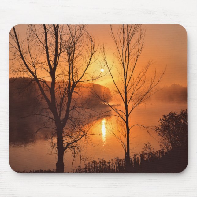 USA, New England, Maine. Autumn Sunrise Mouse Pad (Front)
