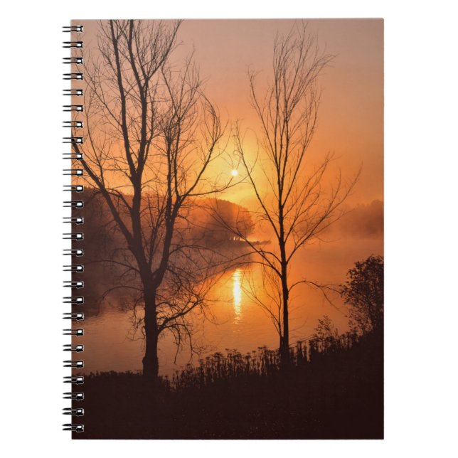 USA, New England, Maine. Autumn Sunrise Notebook (Front)