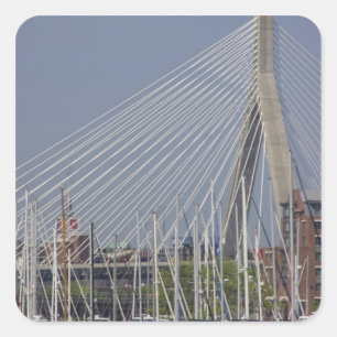 USA, New England, Massachusetts, Boston, boats Square Sticker