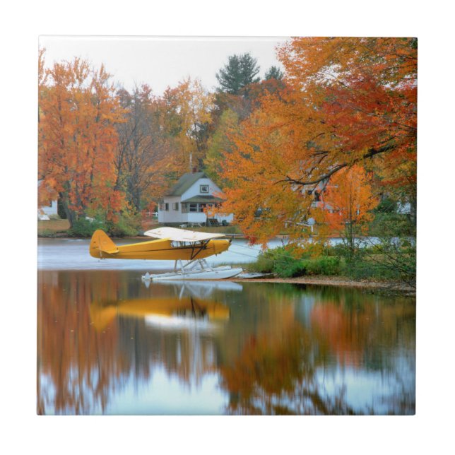 USA, New England, New Hampshire. Float Plane Tile (Front)
