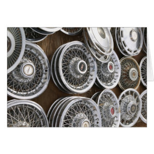 USA, New Mexico, Prewitt: Auto Hubcaps / Rt. 66