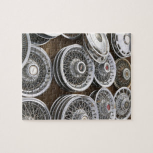 USA, New Mexico, Prewitt: Auto Hubcaps / Rt. 66 Jigsaw Puzzle