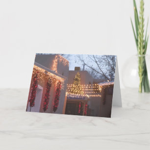 USA, New Mexico, Santa Fe: Canyon Road Gallery Holiday Card