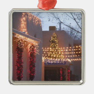 USA, New Mexico, Santa Fe: Canyon Road Gallery Metal Ornament