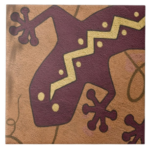 USA, New Mexico, Santa Fe. Close-up section of Ceramic Tile