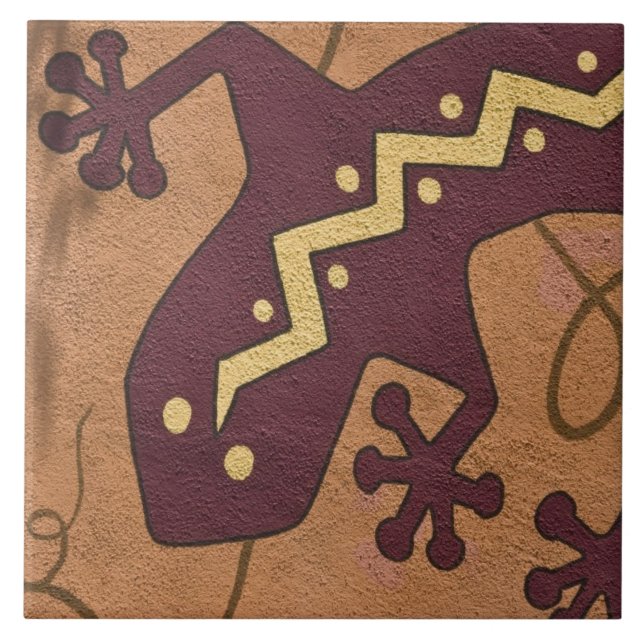 USA, New Mexico, Santa Fe. Close-up section of Ceramic Tile (Front)