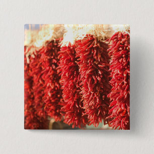 USA, New Mexico, Santa Fe: Downtown Santa Fe, 3 15 Cm Square Badge