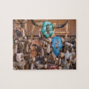 USA, New Mexico, Santa Fe: Downtown Santa Fe, Jigsaw Puzzle