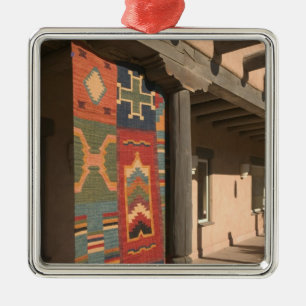 USA, New Mexico, Taos: Navaho Rug Gallery Kit Metal Ornament