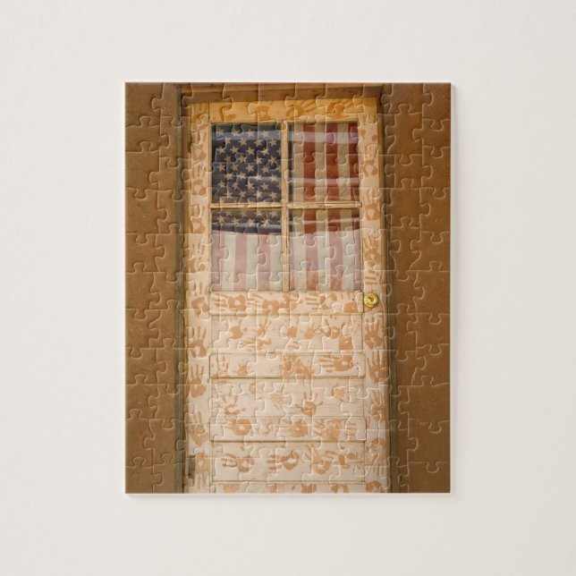 USA, New Mexico, Taos: Taos Indian Pueblo Jigsaw Puzzle (Vertical)