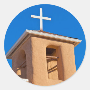 USA, New Mexico. Top Rancho De Taos Classic Round Sticker
