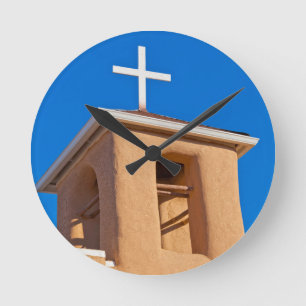 USA, New Mexico. Top Rancho De Taos Round Clock