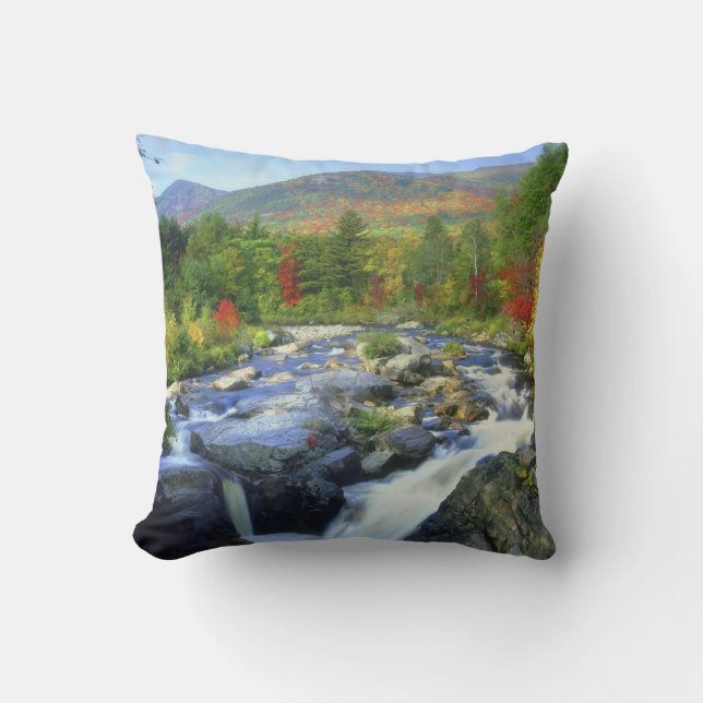 USA, New York. A waterfall in the Adirondack Cushion (Front)