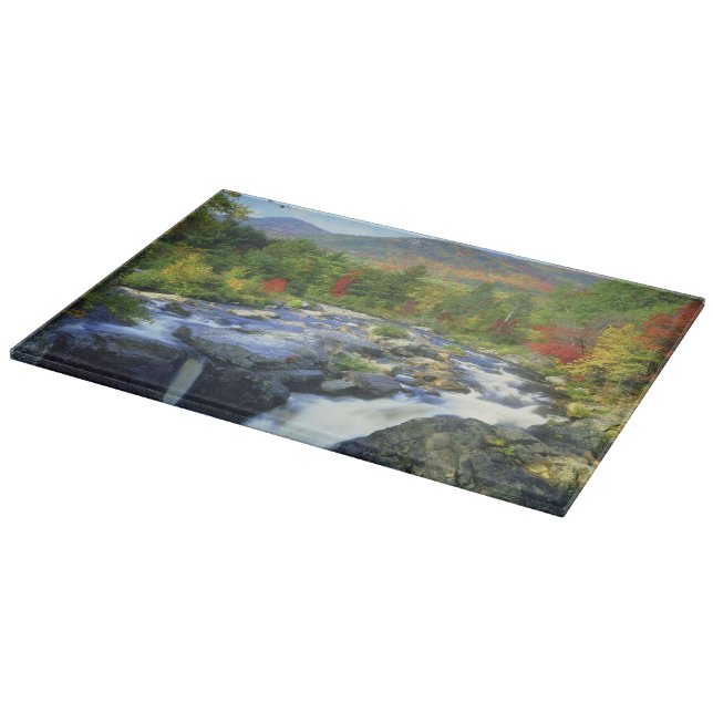 USA, New York. A waterfall in the Adirondack Cutting Board (Corner)