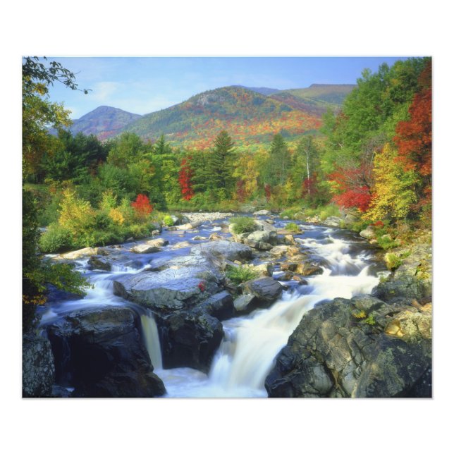 USA, New York. A waterfall in the Adirondack Photo Print (Front)