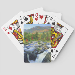 USA, New York. A waterfall in the Adirondack Playing Cards