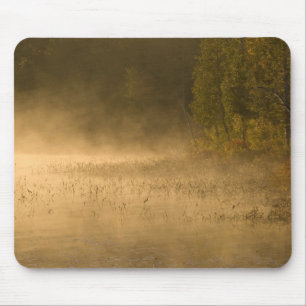 USA, New York, Adirondack Park. Sunrise mist on Mouse Pad