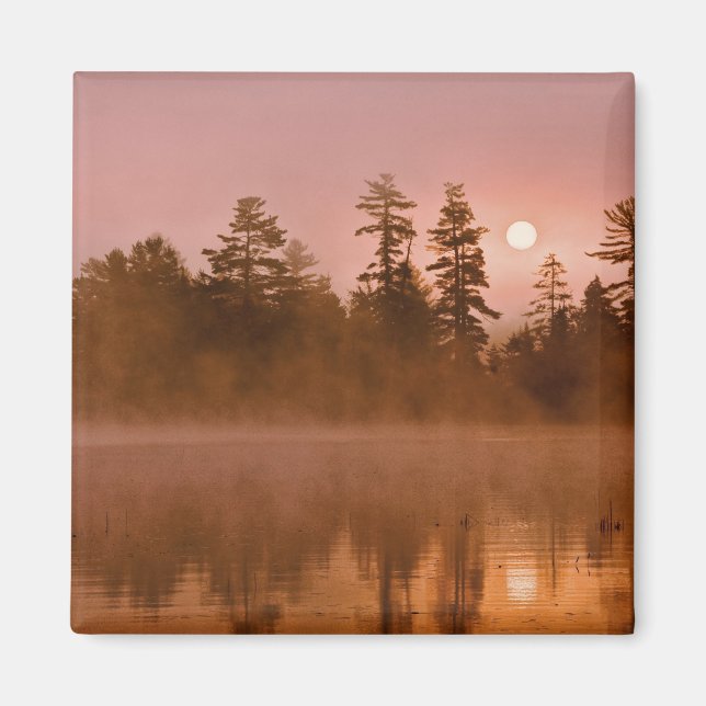 USA, New York, Adirondack Park. Sunrise on a Magnet (Front)