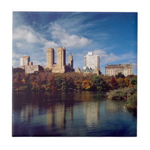 USA, New York City, Central Park, Lake Ceramic Tile