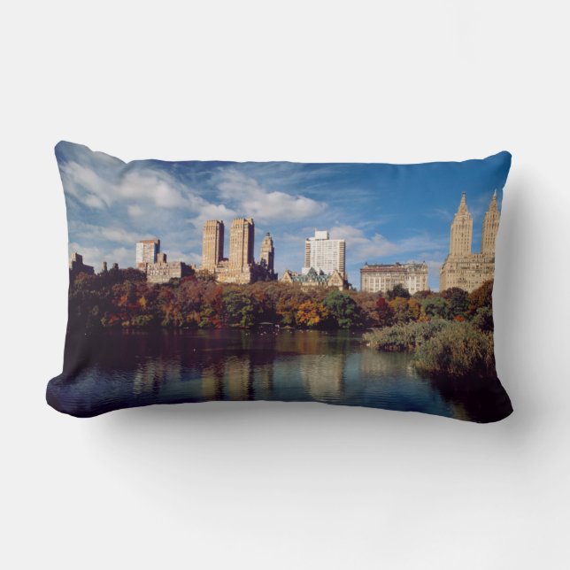 USA, New York City, Central Park, Lake Lumbar Cushion (Front)