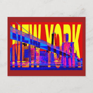 usa new york city Manhattan Skyline Postcard