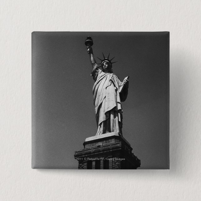 USA New York City Statue of Liberty 15 Cm Square Badge (Front)