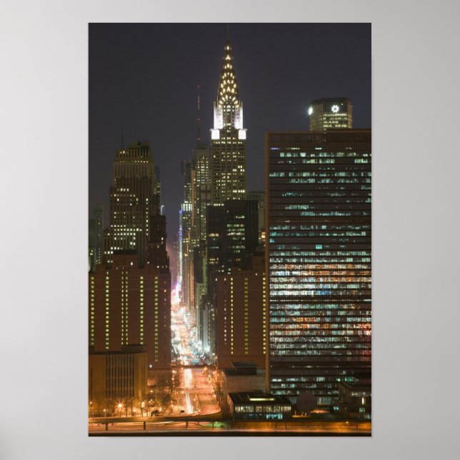 USA, New York City, View of Midtown with Poster (Front)