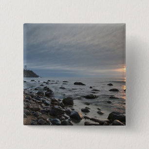 USA, New York, East Hampton. Montauk Point 15 Cm Square Badge