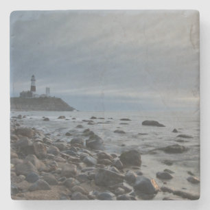 USA, New York, East Hampton. Montauk Point Stone Coaster