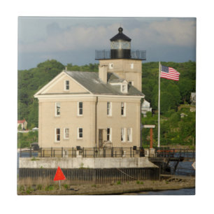 USA, New York, Kingston, Hudson River. Rondout Ceramic Tile