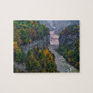 USA, New York, Letchworth State Park. River and Jigsaw Puzzle