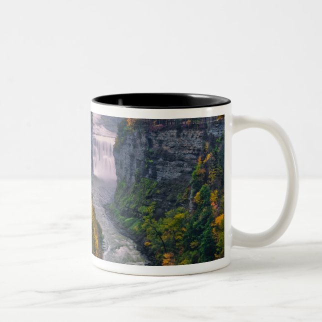 USA, New York, Letchworth State Park. River and Two-Tone Coffee Mug (Right)