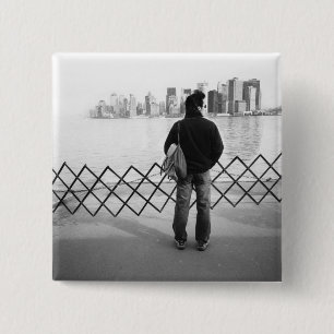 USA, NEW YORK: New York City Aboard the Staten 15 Cm Square Badge