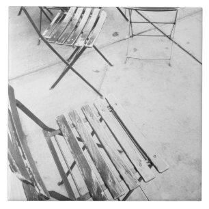 USA, NEW YORK: New York City Cafe Chairs, Tile