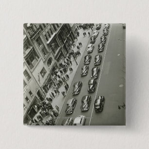 USA New York New York City elevated view 15 Cm Square Badge