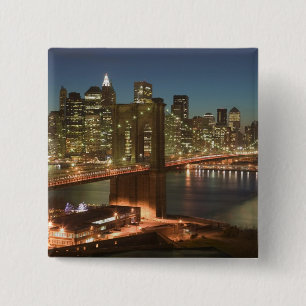 USA, New York, New York City, Manhattan: 15 Cm Square Badge