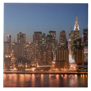 USA, New York, New York City, Manhattan: Aerial Ceramic Tile