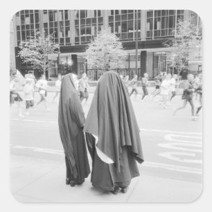 USA, NEW YORK: New York City Nuns Watching NYC Square Sticker