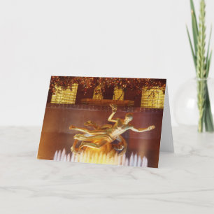 USA, New York, New York City, Statue of Holiday Card