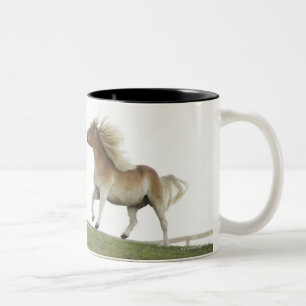 USA, New York State, Hudson, Horse running in 2 Two-Tone Coffee Mug