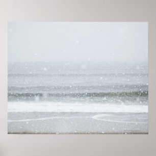 USA, New York State, Rockaway Beach, snow storm 2 Poster