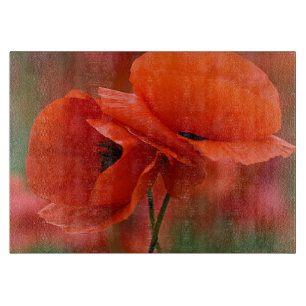 USA, North Carolina. Close-up of poppy Cutting Board