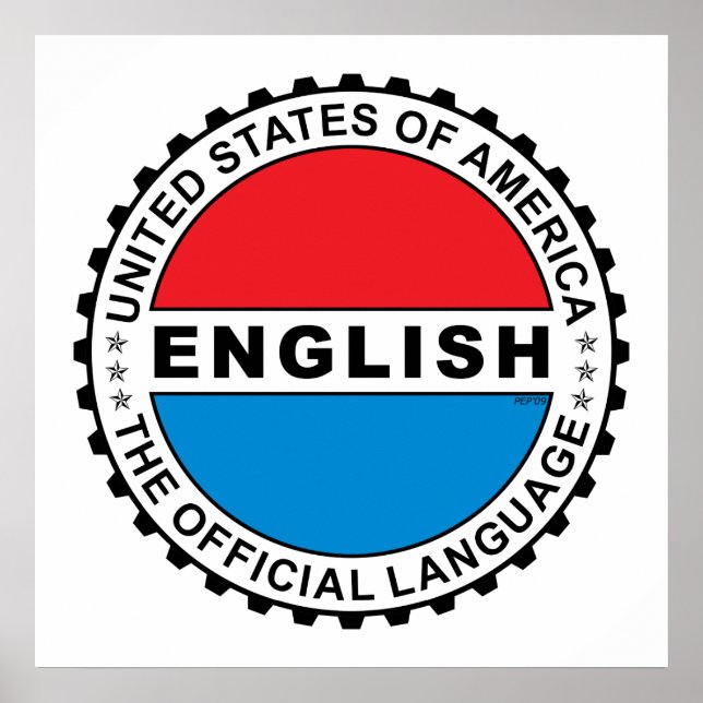 USA Official Language Poster (Front)